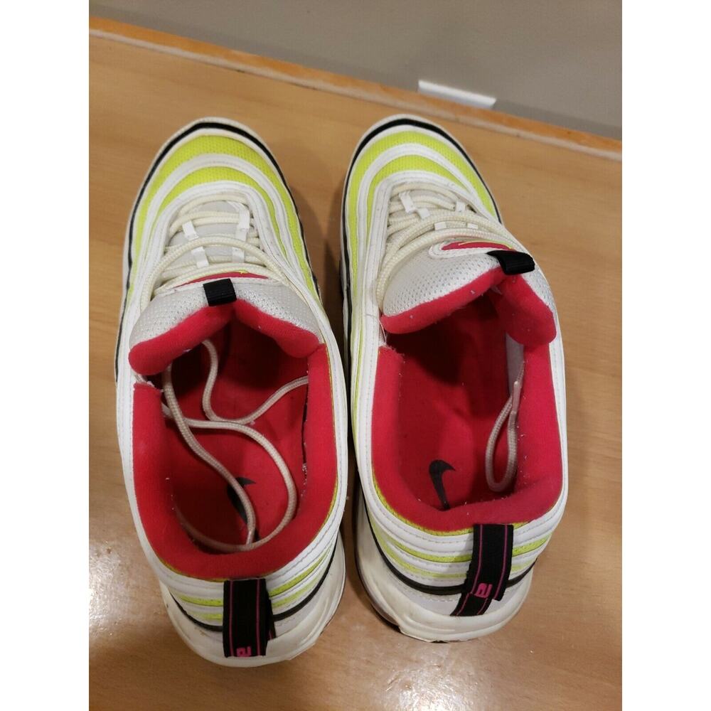 Nike Air Max 97 White/Rush Pink-Black-Volt (CI9871 100) 4H Size 13 - Picture 4 of 12